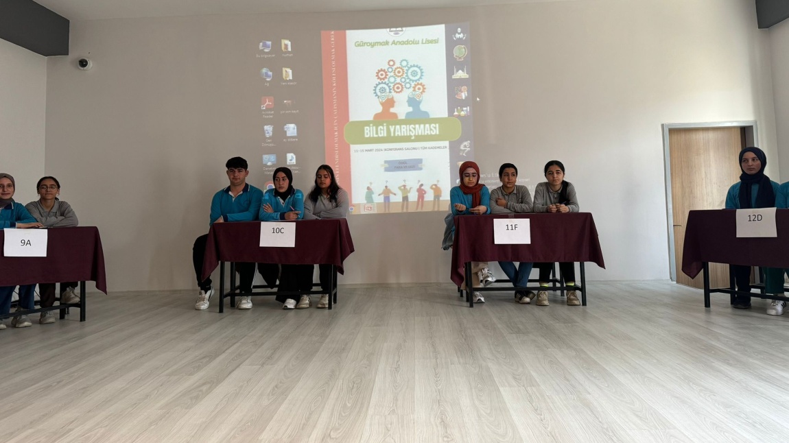 Güroymak Anadolu Lisesi Bilgi Yarışması Final Etabı